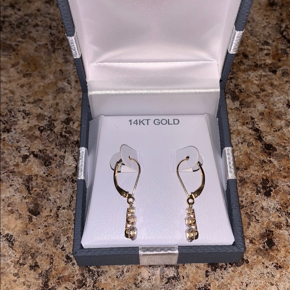 CZ Teardrop Earrings